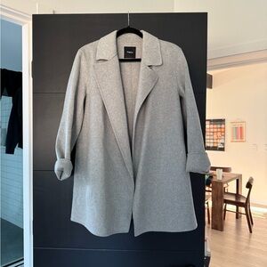 Theory Women's Light Gray Trench Coat